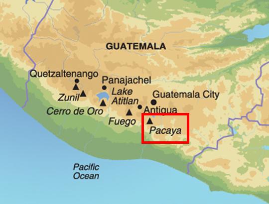 map guatemala pacaya