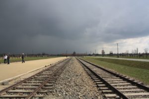 Auschwitz Birkenau Poland plus-size backpacker