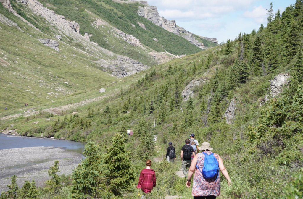 plus-size backpacker Denali Alaska