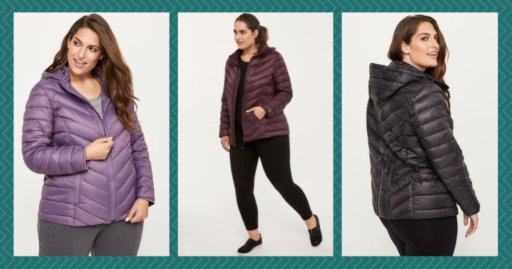 plus-size travel gift guide Penningtons Active Zone Plus Size Packable Hooded Jacket